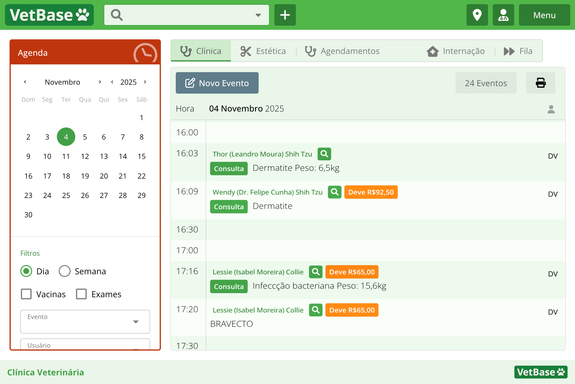Agenda de Banho e Tosa